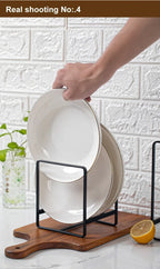 Kitchen Rack Dish Storage Rack Cabinet Dish Rack Dinner Plate Drain Rack Countertop Rack Plate Iron
