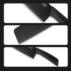 Kitchen knife set, including cleaver, chef's knife, and fruit knife, with knife block, suitable for peeling meat and vegetables