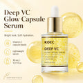 KOEC Deep Vitamin C Glow Capsule Serum, Radiance-Boosting Vitamin C Serum For Face With Niacinamide & Glutathione, For Vibrant, Even-Toned Complexion & Healthy-Looking Glow, 1.01fl.oz