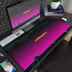 Black Gaming Mousepad XXL Rubber Non-slip Office Deskmat Anime Girl Playmat C-Cyberpunks Style Lock Edge PC Keyboard Accessories