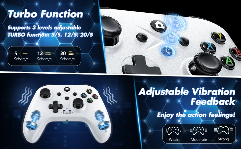 Controller For Xbox One/S/X/Series S/X PC Console Gaming Joystick 2.4G Wireless Gamepad 6-Axis Dual Vibration Hall Effect Rocker