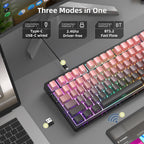MageGee Light100 Wireless Mechanical Keyboard Side-Printed Hot-Swappable Tri-mode 2.4G/USB/BT RGB Gasket Creamy Gaming Keyboard