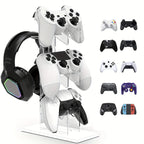 Universal 3-layer Controller Holder and Headphone Holder Game Accessories For PS5 PS4 Storage Holder Black, White, Transparent