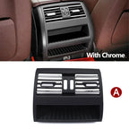 LHD RHD Car Front Rear Air Conditioning Chromed AC Vent Grille Outlet Cover Panel For BMW 5 Series F10 F11 F18 520i 523i 525i