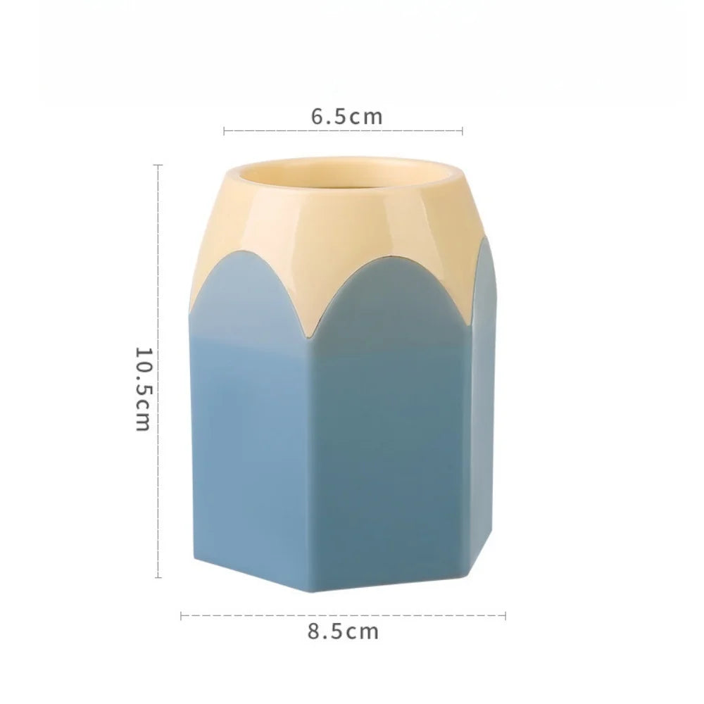 Cute Pencil Holder Desk Organizer Stationery Storage Box   Large Mouth Pen Holder Makeup Brush Organizer Box Office Accessories