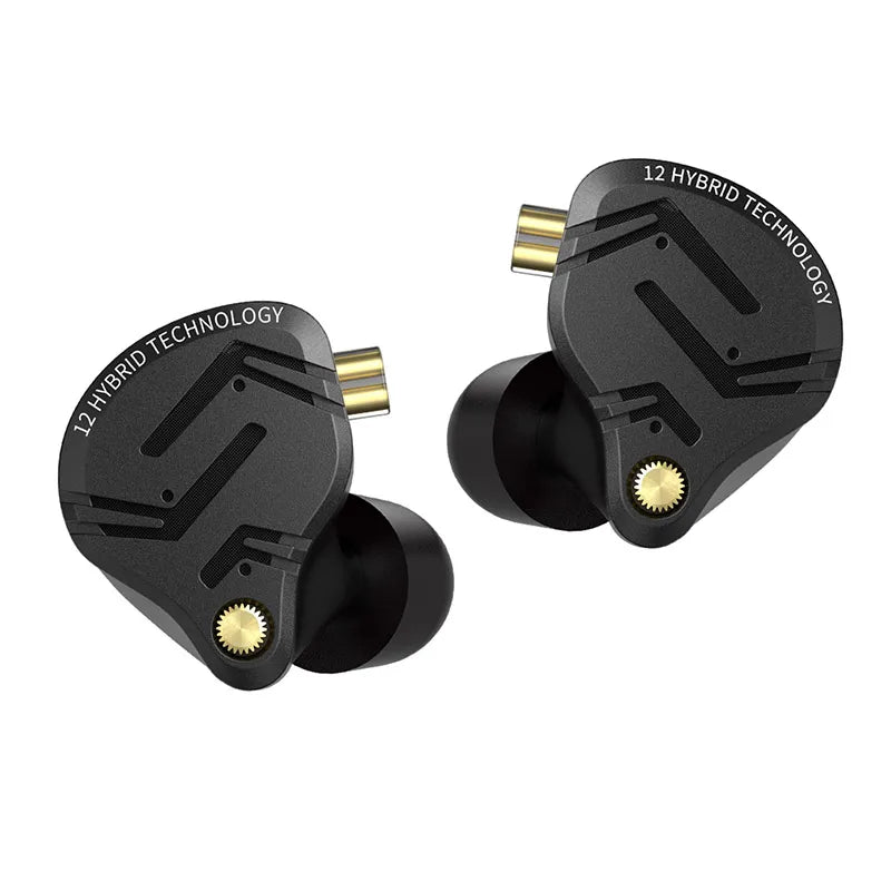 KZ ZS12 Pro X Metal Hybrid Earphones with Adjustable Bass Tuning