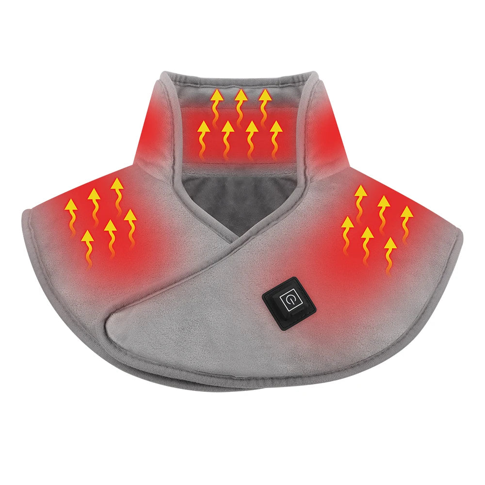 Electric Heating Shoulder Neck Pad USB Heated Back Wrap 3 Heat Level Soft Hot Compress Back Shawl Neck Shoulder Fast Heated Pad