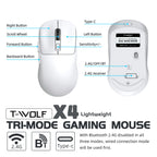 Wireless Mouse Bluetooth 5.4 2.4G Type-C Tri-Mode Rechargeable Gaming Mouse 8000 DPI 1000Hz Lightweight 58g RGB Mouse for PC Laptop Phone Tablet