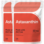 Astaxanthin 12mg with MCT Oil, Premium Astaxanthin Antioxidant Supplement Supports Vision, Immune System & Overall Well-Being