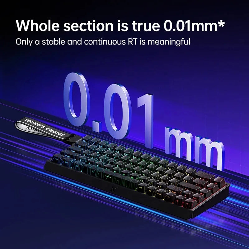 MCHOSE ACE 68 Magnetic Switch Gaming Keyboard Hall Effect Rapid Trigger Programmable RGB 8K Hz DKS/MT/TGL/RS/SOCD Keyboard ﻿