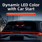KEVANLY Solar Power Car Demon Eye Light Cool Flashing Warning Light Dynamic Safety Vehicle Signal Lights Universal