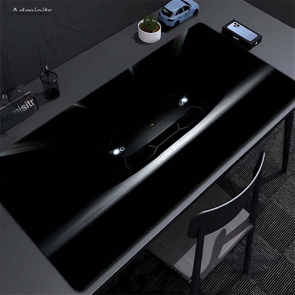 Japan Sports Car Large Black Mousepad Office Gamer Keyboard Desk Mat  Natural Rubber Mousepad Speed Desk Mat Anime Lock edge pad