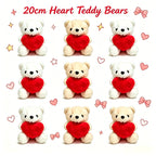 Teddy Bear With Heart Plush Cuddly Stuffed Bear Gifts Holding Heart for Valentine's Day Wedding Gift Giving Romantic Love Toys