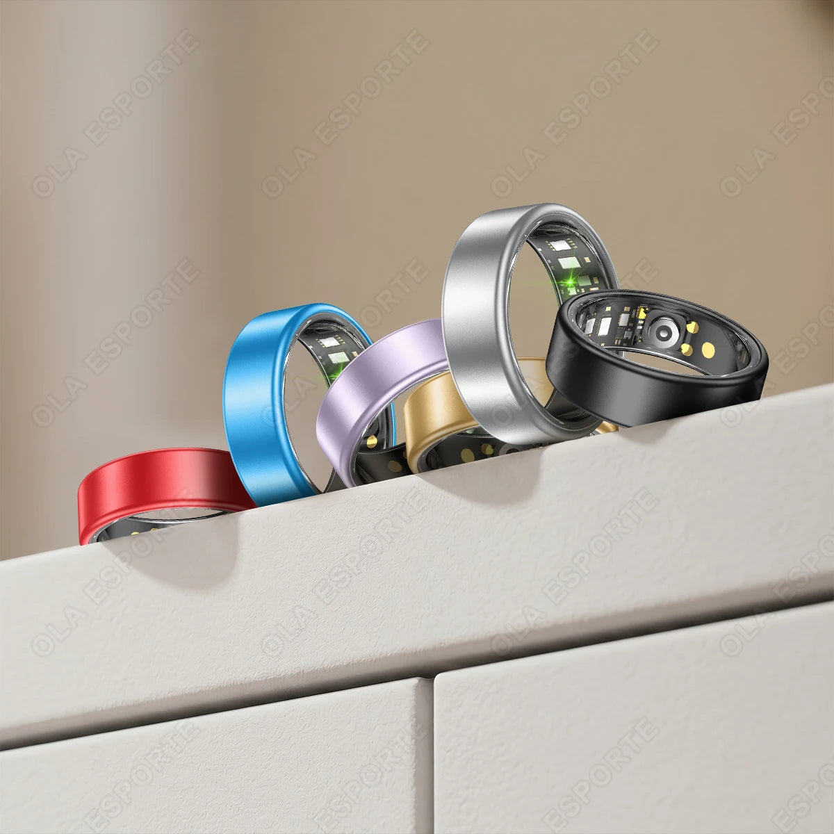 R10 Smart Ring with Charging Case Multi-color Ring Men Women Health Sleep Heart Rate Monitoring IP68 Waterproof Multi-sport Mode