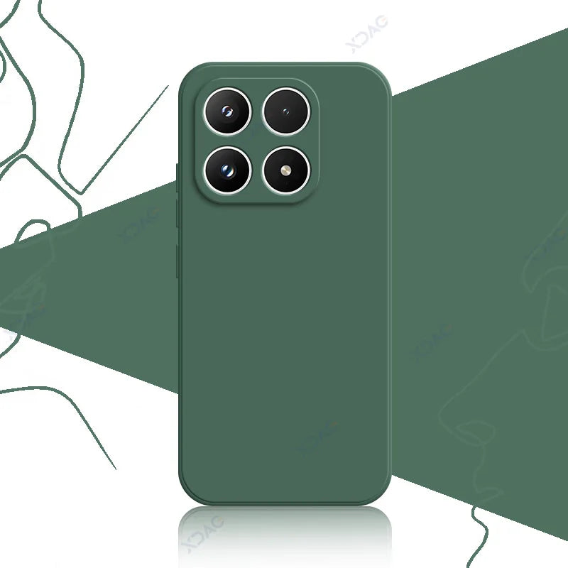 Original Mobile Phone Cases for Xiaomi 17 Xiaomi17 5G 6.3" 360 Soft Luxury Square Liquid Silicone Back Cover Waterproof Bags