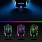 Wired Gaming Mouse RGB Breathing Light 3 Level Adjustable DPI Ergonomic Symmetric Design Skin Friendly Surface Computer Mice