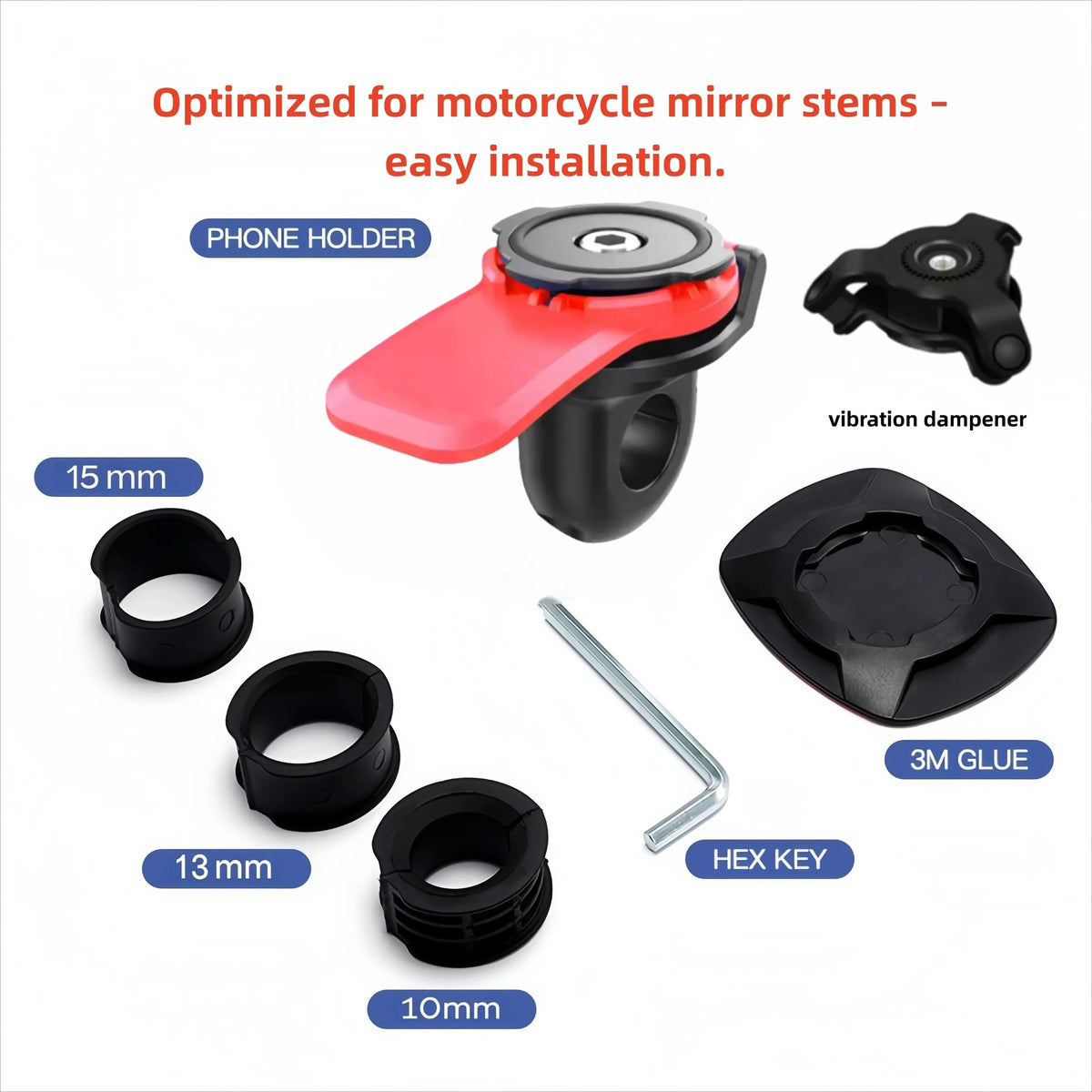 Universal Bicycle Phone Holder, 360° Rotatable and Detachable Motorcycle Holder, Multi-functional Bicycle Handlebar Bracket