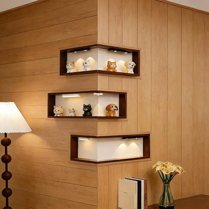 90° Corner Wall Shelf – Floating Display Rack