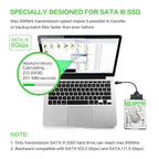 SATA to USB 3.0 / 2.0 Cable Up to 6 Gbps for 2.5 Inch External HDD SSD Hard Drive SATA 3 22 Pin Adapter USB 3.0 to Sata III Cord