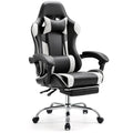MCQ Gaming Chair Video Game Desk Ergonomic Office Chair with Footrest and Lumbar Support Height Adjustable with 360° Swivel