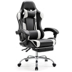 MCQ Gaming Chair Video Game Desk Ergonomic Office Chair with Footrest and Lumbar Support Height Adjustable with 360° Swivel