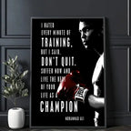 Mike Tyson Muhammad Ali Motivational Quote Poster Sticky Wall Art Printing Waterproof Home Living Bed Room Bar Aesthetic Decor