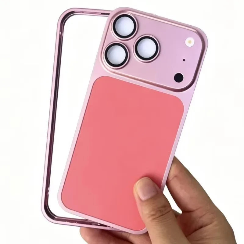 Metal Alloy Frame Bumper Phone Case for IPhone 17 16 15 14 13 12 Pro Change To 18 Pro Shockproof Protective Border Cover