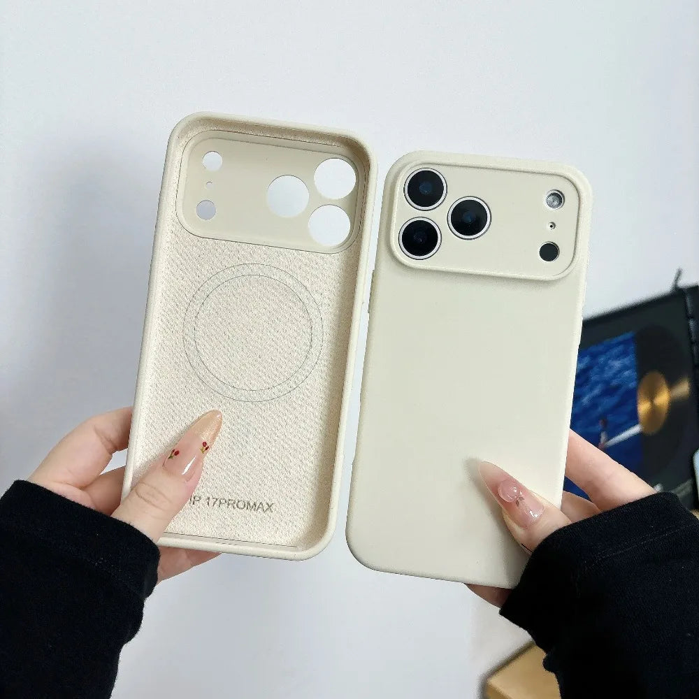Original Liquid Silicone Magnetic Case for IPhone 17 Air 16 15 14 Plus 13 12 Pro Max for Magsafe Camera Protection Matte Cover