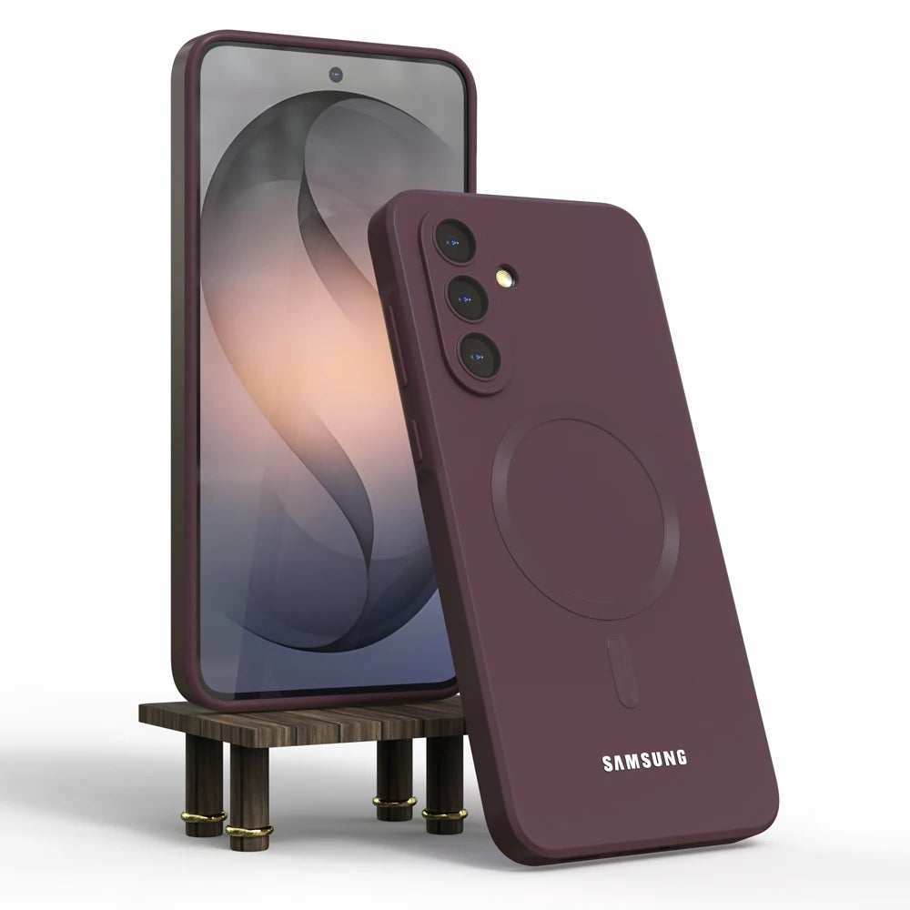 For Samsung Galaxy A57 A56 A55 A54 A37 A17 5G Magsafe Case Soft Silicone Magnetic Shockproof Back Cover for S26 S25 S24 S23 S22