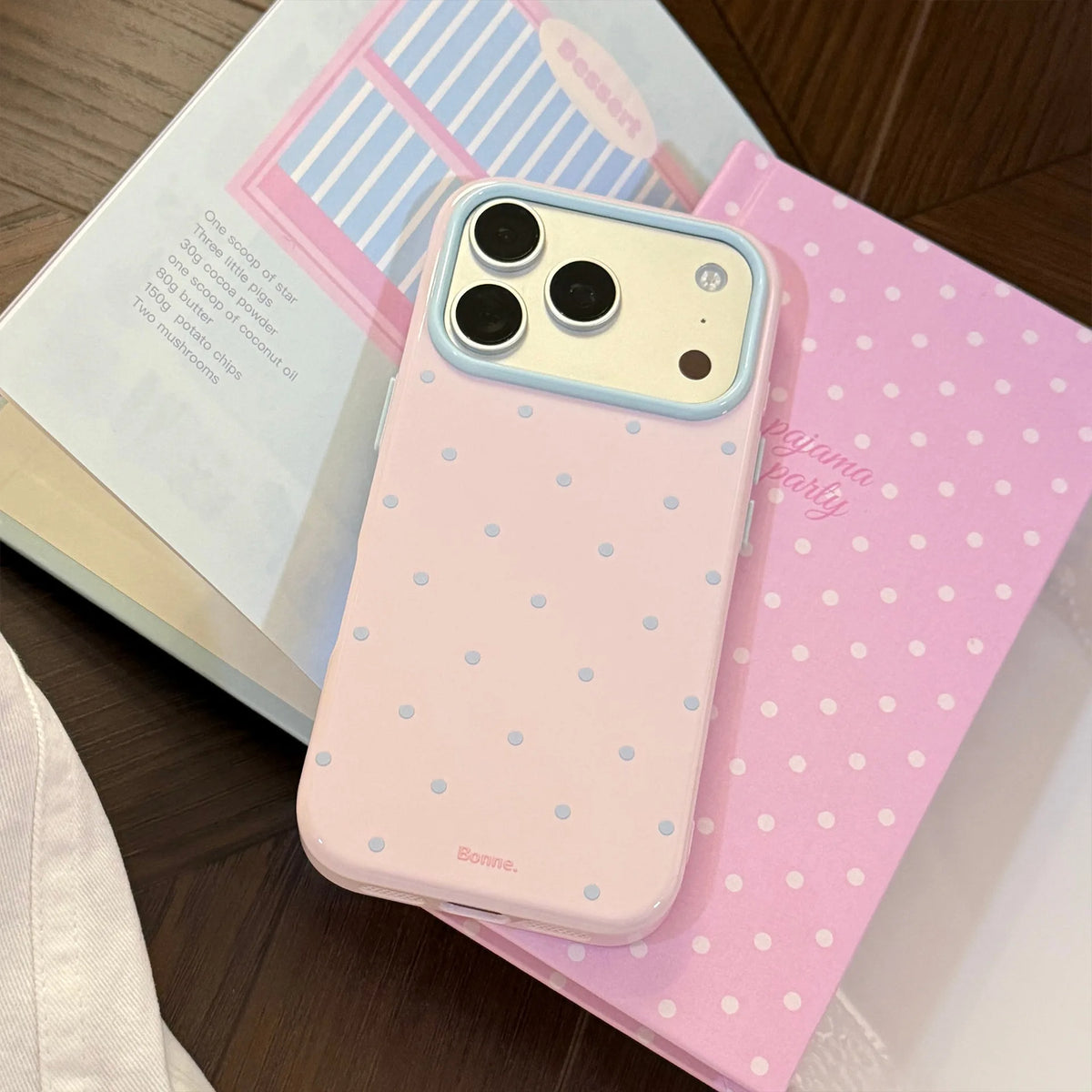 INS Korean Polka Dots Dopamine Soft TPU Phone Case for iPhone 18 17 16 15 14 13 12 Pro Max 16E 17E 18 Pro Silicone Cream Cover