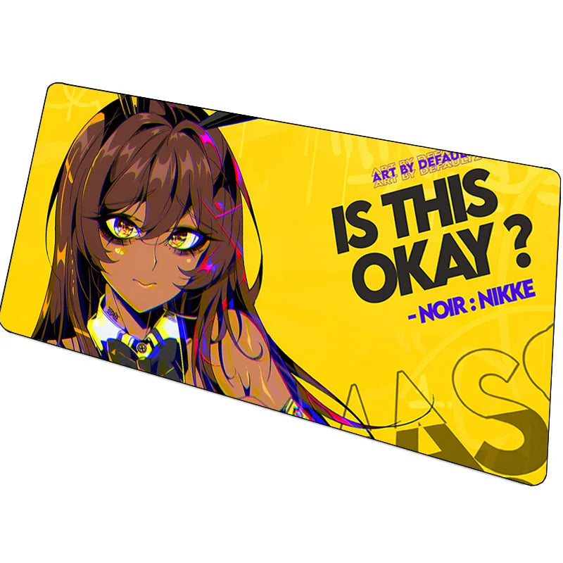 Computer Desk Mat Anime Girl Leather Mouse Pad Kawaii Office Extended Mousepad Gaming Accessories Non-slip HD Printing Carpet