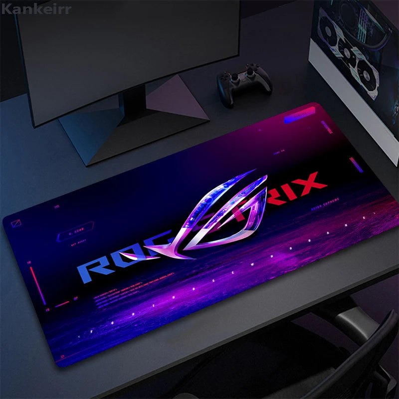 Asus Rog Black Mause Pad Anime Mouse Mats Gaming Computer Desk Mat Mouse Carpet Pc Accessories Gamer Mouse Pad Speed Rubber Mat