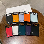 For iPhone Duo iPhone18 Fold Skin Feel Luxury Case With Hinge Protector Lens Protection Shockproof Anti Drop Back Cover Funda
