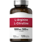 Amino Acid Supplement Capsules 120 Count Provide Energy & Healthy Living Support with 1000mg L-Arginine and 500mg L-Citrulline