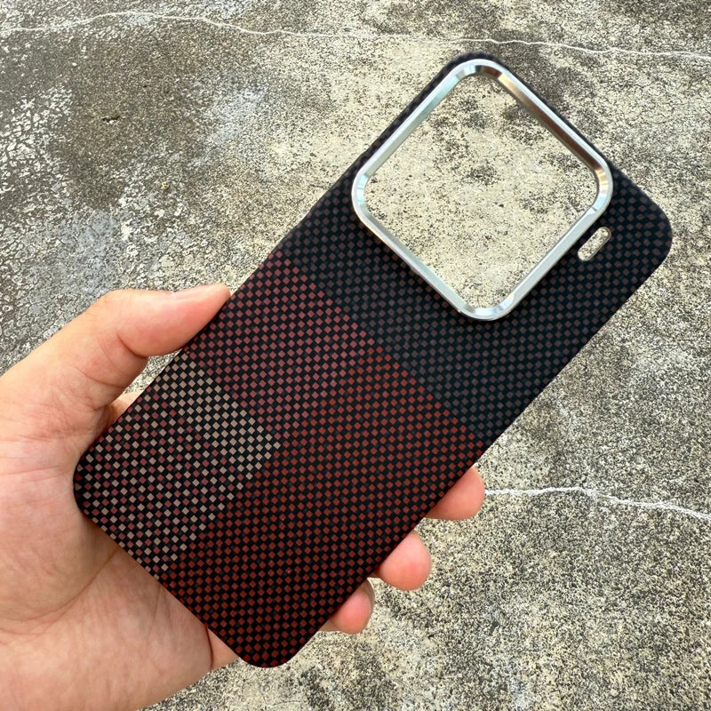 Ultrathin Carbon Fiber Texture Magnetic Phone Case For Xiaomi Mi 15 Ultra Mi 15 pro 14 Magnetic Wireless Charging Hard Cover