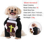 Halloween Pet Priest Costume Funny Dog Clothes With Bible Cross For Small Big Dogs Cats Puppy Dress Up Christmas Apparel Gifts