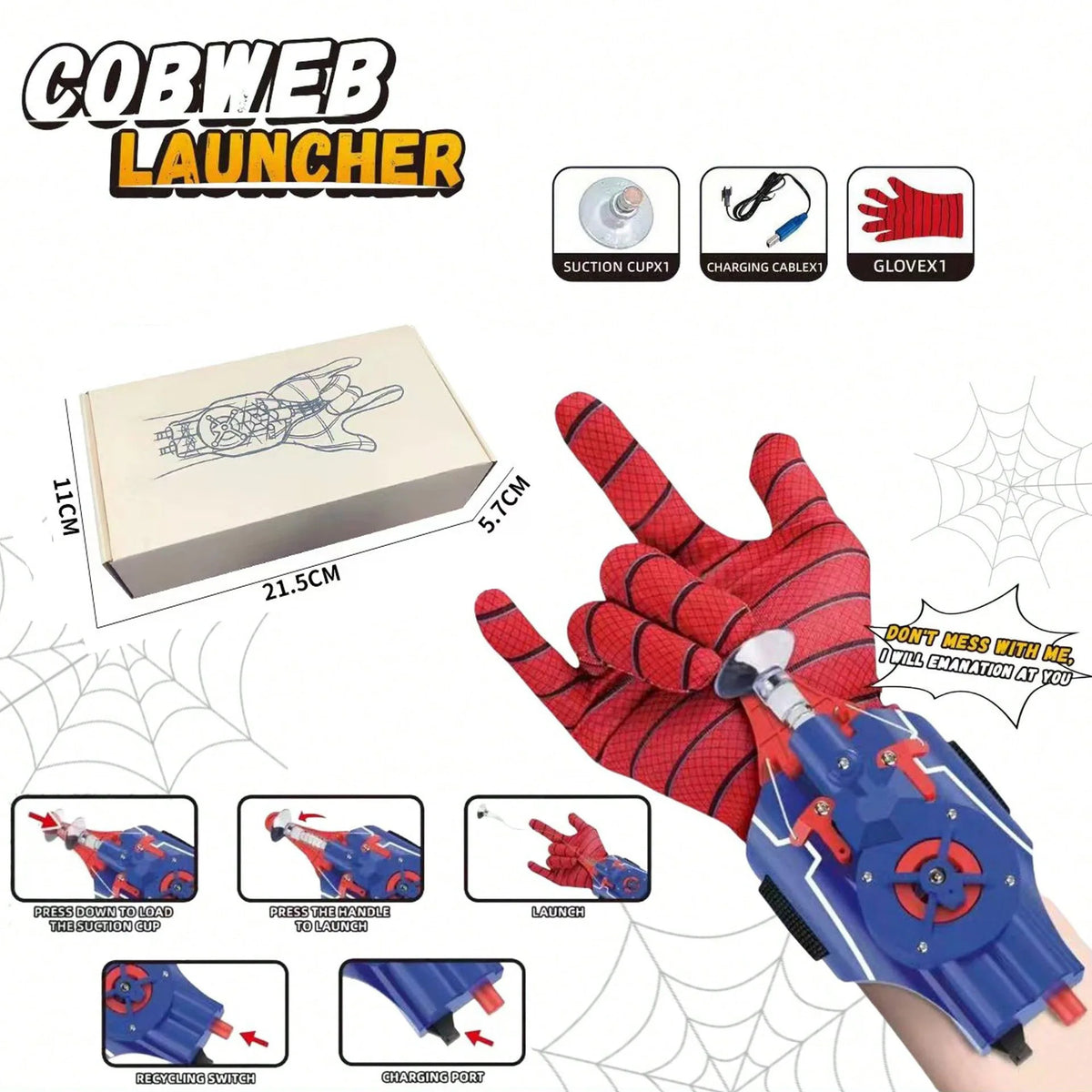 New Spider Cobweb Launcher Toys Silk Web Shooters Cosplay Model Manga Wrist Webshooter Gloves Accessories Props Gift for Fans