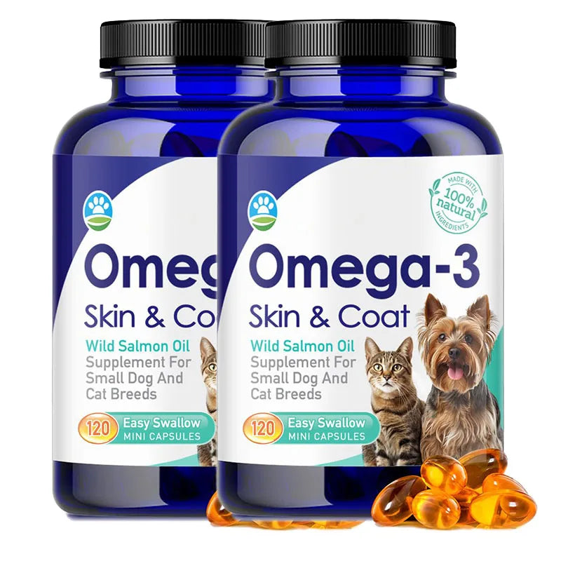 Fish Oil for Dogs, Wild Caught from Iceland,  and Coat Supplement for Shedding, Dry Itchy and Allergies