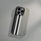 Relief Carbon Fiber Magnetic Case for iPhone 15 Pro Max 16 17 Pro Phone Cover Camera Metal Lens Protective Shell Hard PC Fundas