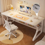 80x50cm Gaming Desk Metal Frame Modern Home Office Table Study Writing Desk Workstation Work Table for Bedroom Office Gaming Room