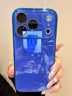 Luxury ice-Tempered Glass Camera Case For iPhone 18 17 16 15 14 13 12 11 Pro Max Plating Candy Armor Shockproof Glossy Cover