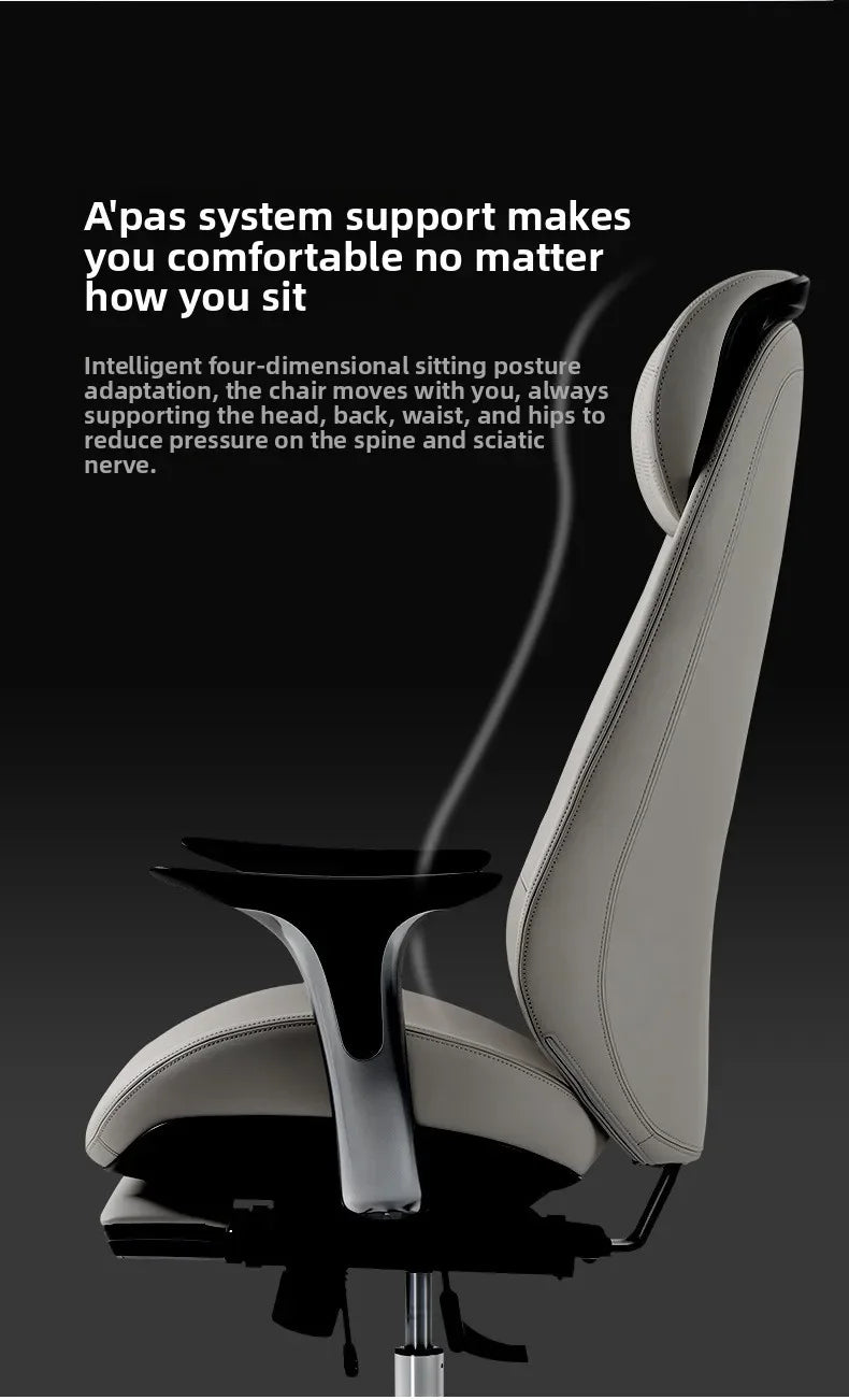 leather boss chair, executive chair, swivel chair, lunch break, carefree computer chair, sedentary and comfortable study home