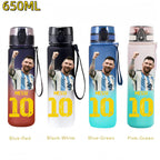 650MLRonaldo Messi Mbappé Sports Water Bottle Bulbasaur Squirtle Drinking Bottles Travel Cycling Hiking Exercise Gym Jugs