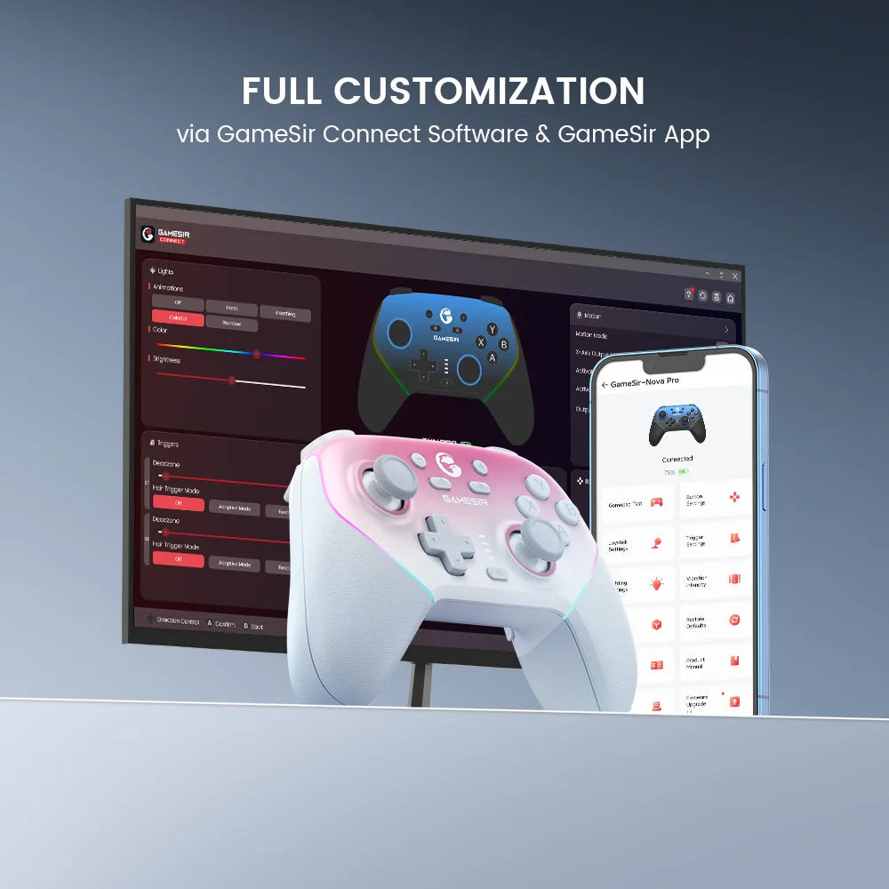 GameSir Super Nova Bluetooth Gamepad with Charging Dock Wireless Gaming Controller for Nintendo Switch 2 iPhone Android Phone PC