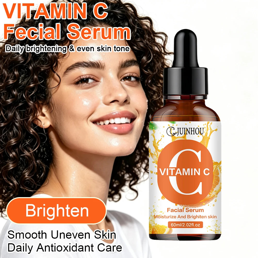 JUINHOU 4pcs Vitamin C + Retinol +Sakura + Hyaluronic Acid Serum Brightening & Hydration Combo Supple Skin For All Skin Type