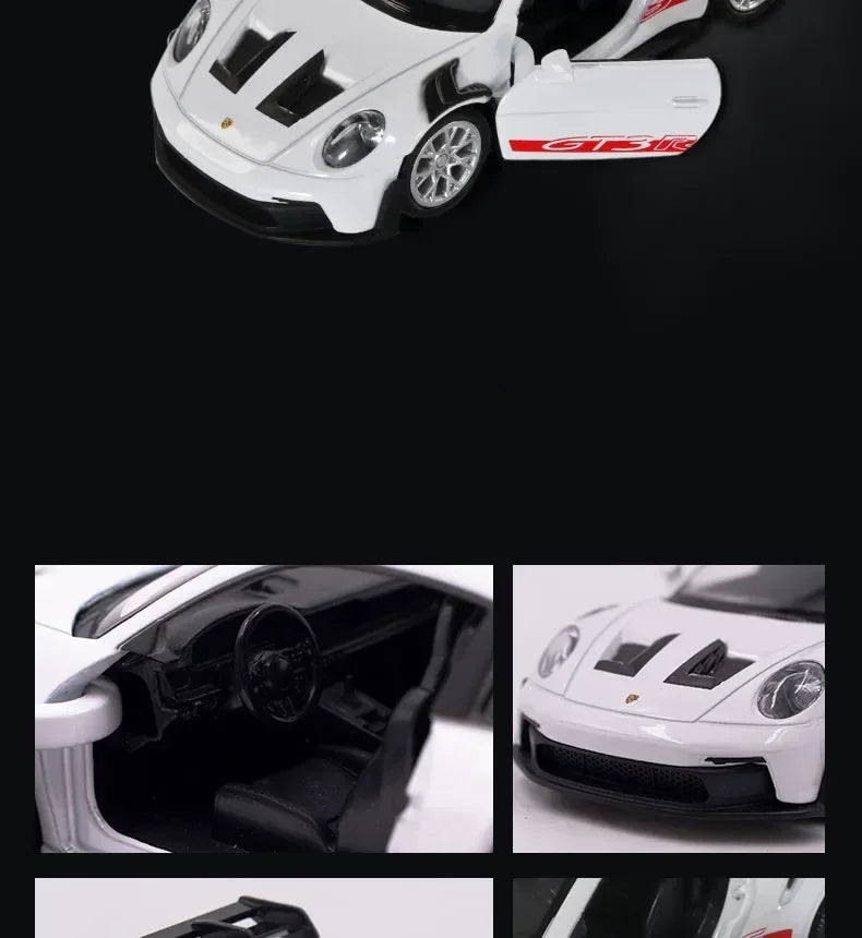 1:36 Porsche 911 GT3 RS Alloy Mini Car Model Racing Diecasts Metal Toy Sports Simulation Collection Pull Back Childrens Gifts
