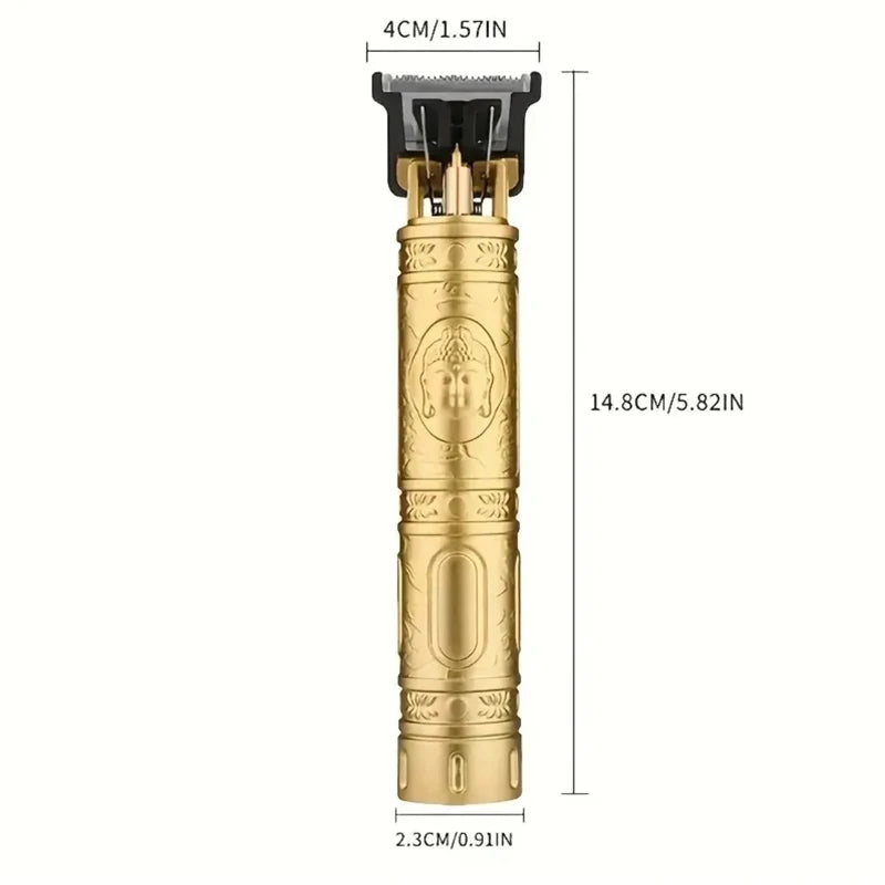 Rechargeable Mens T9 Carving Hair Clipper Vintage Portable USB Cleaning Barber Professional Hair Cutting Machine Beard Trimmer