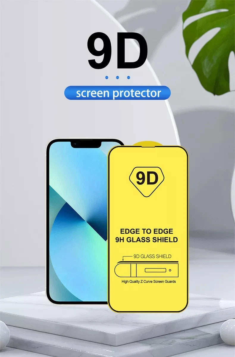 9D Tempered Glass 3-10PCS for iPhone 17/16/15/14/13/12/11 Pro Max,X/XS/XR/14/15/16/17 Air – Anti Fingerprint Screen Protector