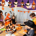 Halloween Plush Bear Small Stuffed Bear Bulks with Witch Hats, Pumpkin for Halloween Party Favor Gifts Goodie Bag Filler Rewards
