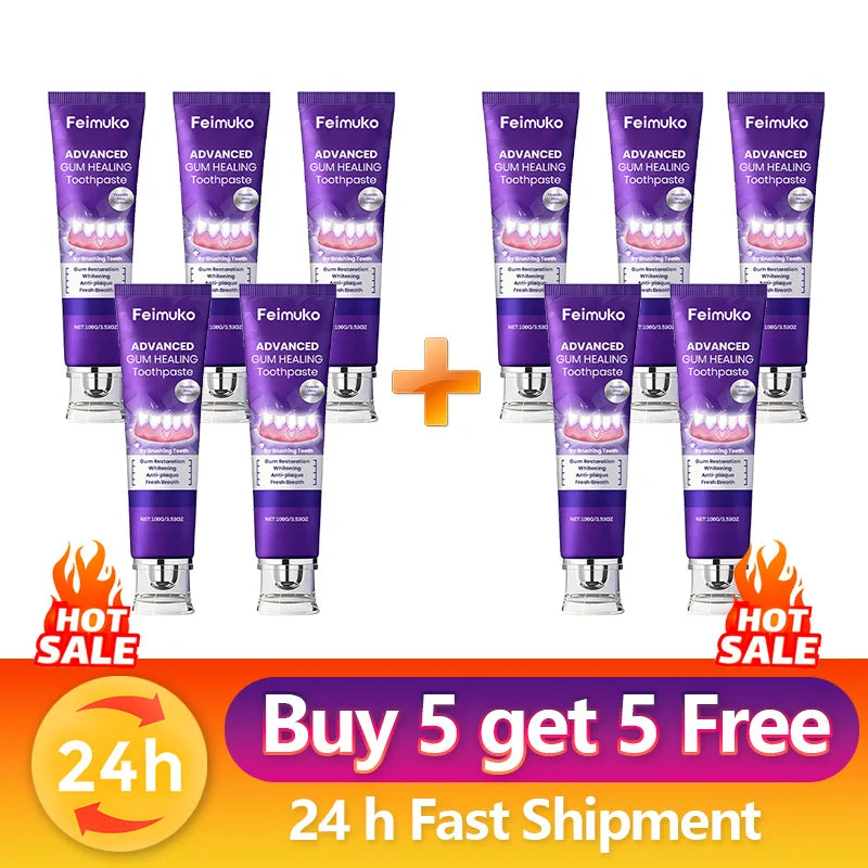 Gum Repair Toothpaste Plaque Caries Removal Protect Gingiva Treat Bad Breath Fade Tooth Stain Deep Clean Brightening Toothpaste